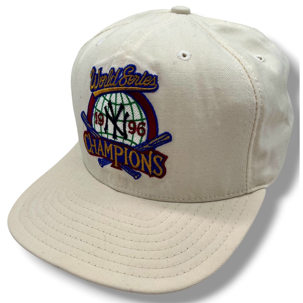 Vintage New Era 1996 World Series Champions New York Yankees Snapback Hat Cream